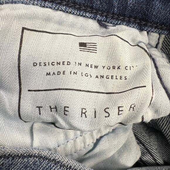 AYR The Riser Skinny High Rise Ankle Jeans Raw Hem Neon Jupiter Wash Size 27 - Picture 9 of 16